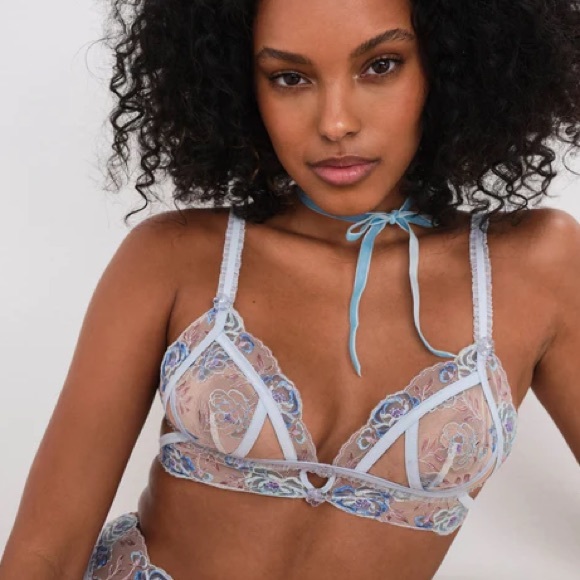 For Love & Lemons Sorbet Rose Bralette Large